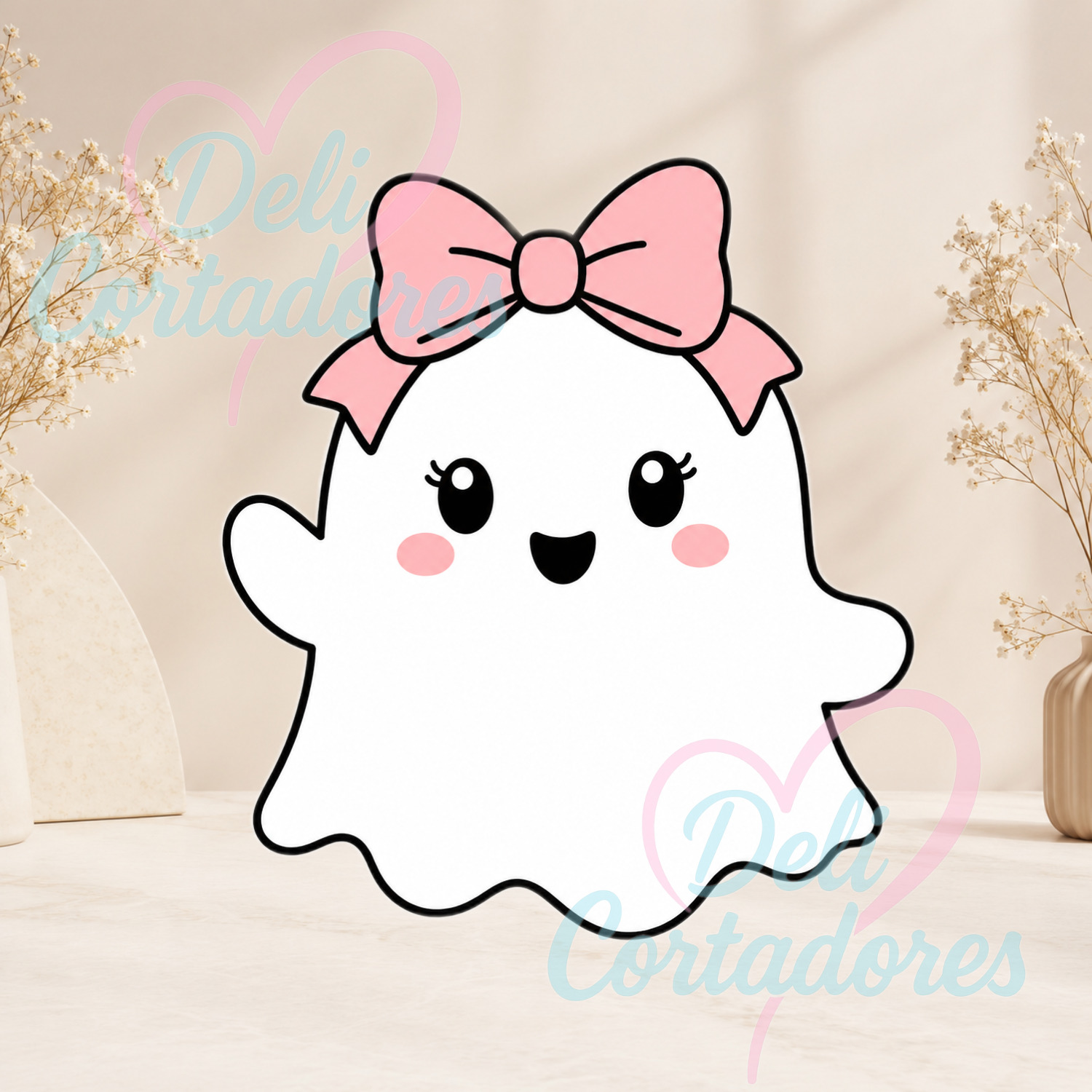 716 Cortador de galleta Fantasma con moño